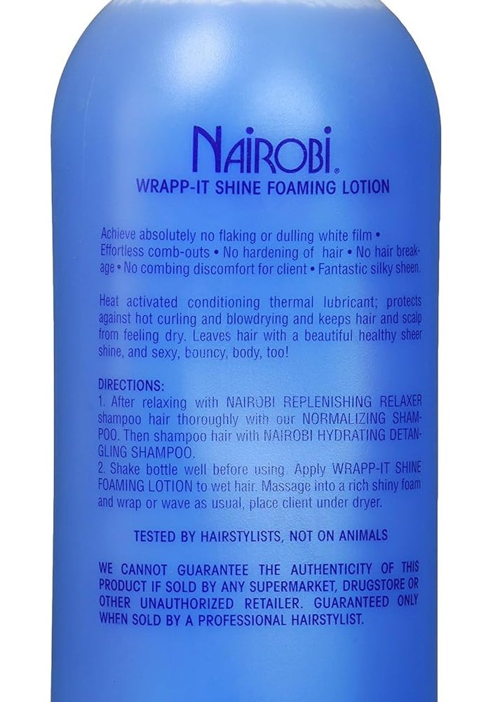 Nairobi Wrapp-It Shine Foaming Lotion, 32 Ounce - Non-Flaking Hair Care - Image 2